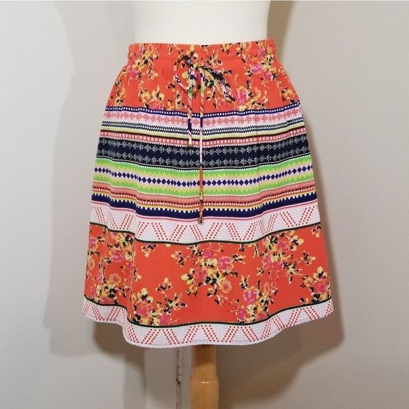 Tobi Dresses & Skirts - {TOBI} Colorful Drawstring Skirt